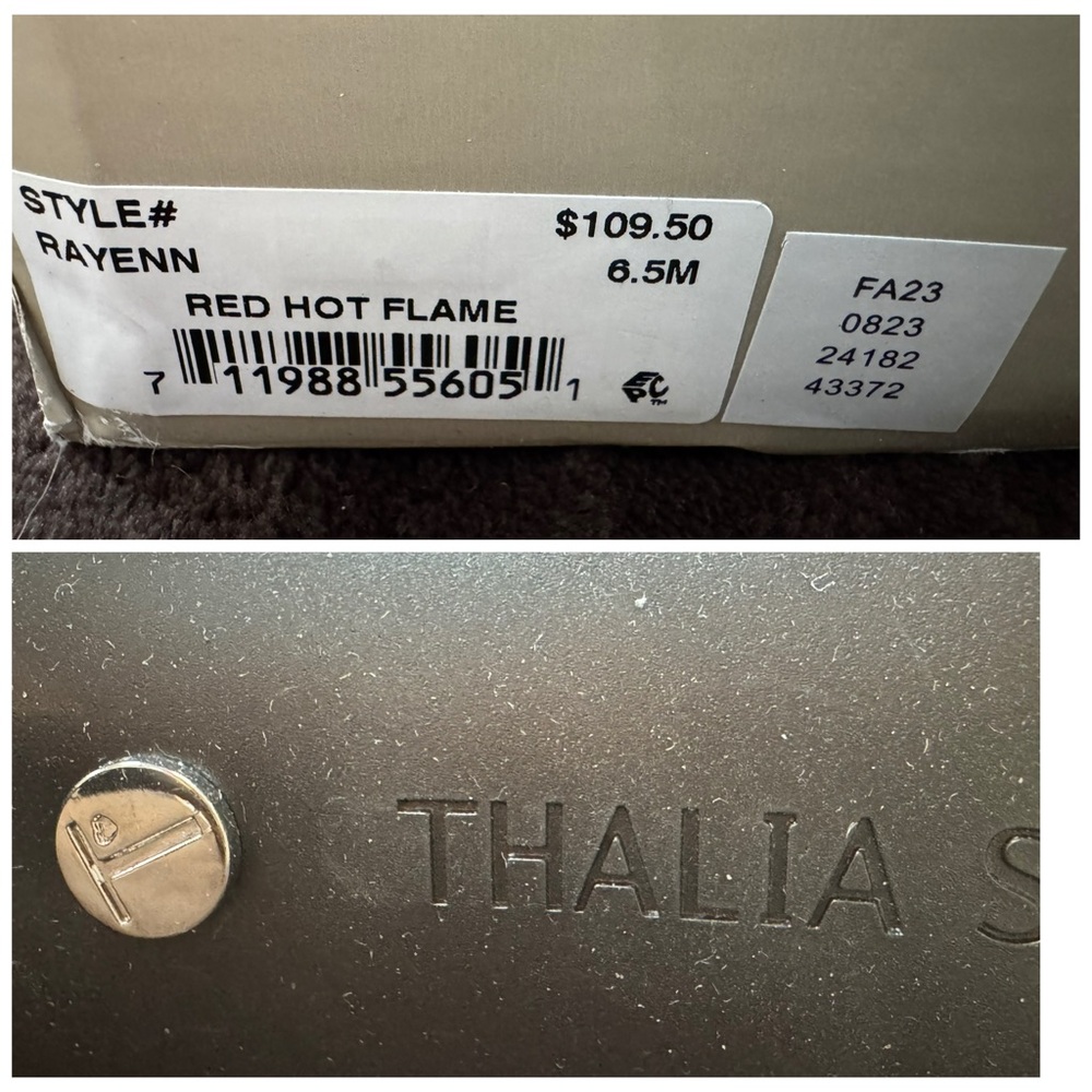 Thalia Sodi Black and Orange Flame Ankle Boots 6.5 - Picture 9 of 10